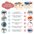 the Ariro sensory table  is eco-friendly, durable, parent-independent, and child friendly —crafted to enhance kids imagination 