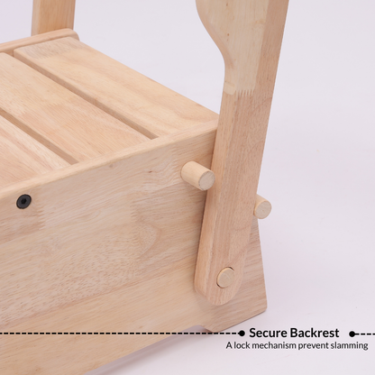 Wooden Convertible Step Stool and Chair - Natural