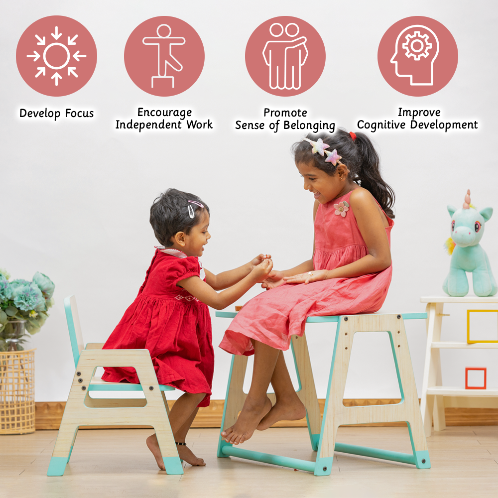 Toddler Workstation develops focus , promote sense of belonging , improe cognitive development and encourage independent play