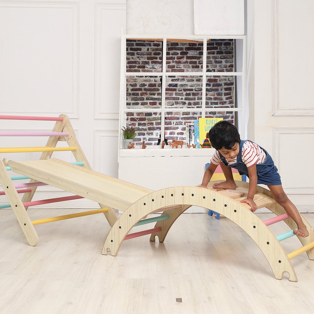 Pikler Triangle and Pikler Arch - Semi Colored - Ariro Toys