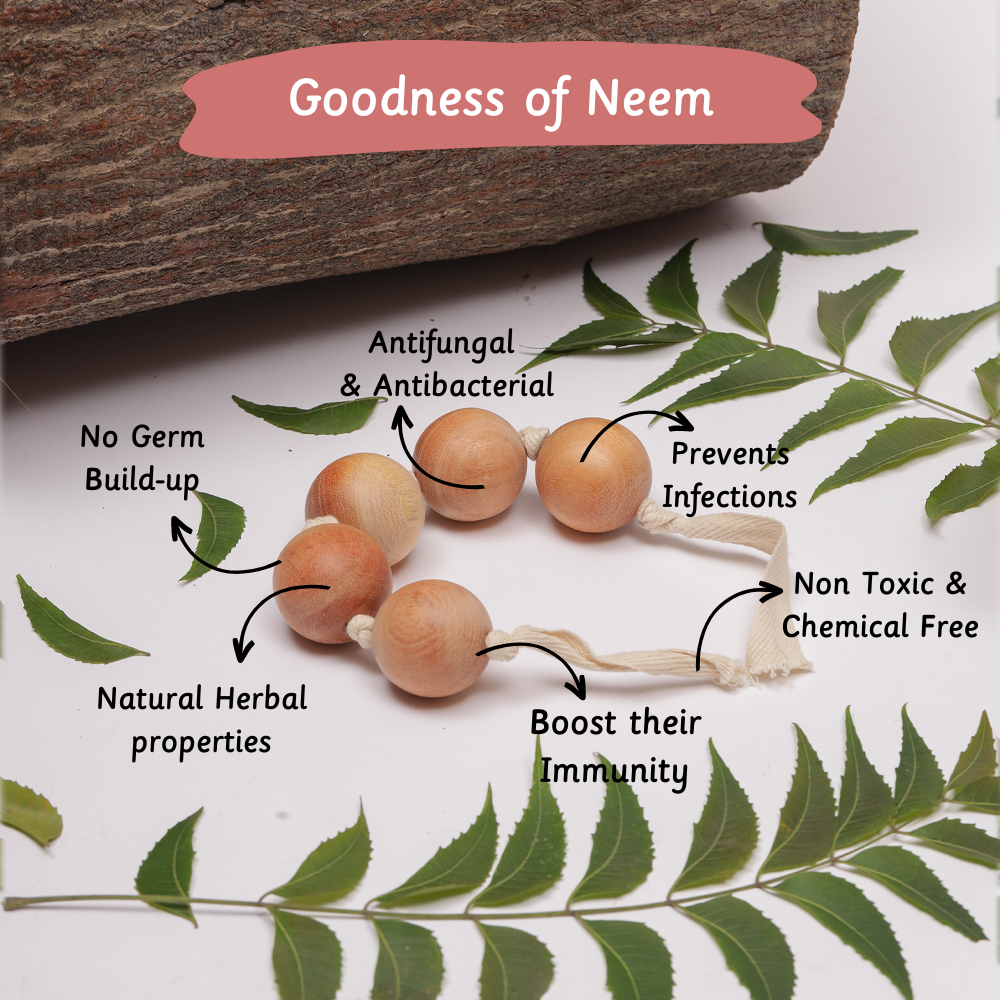 Wooden Grasping beads  are antibacterial, antifungal, and help boost immunity while preventing infections.