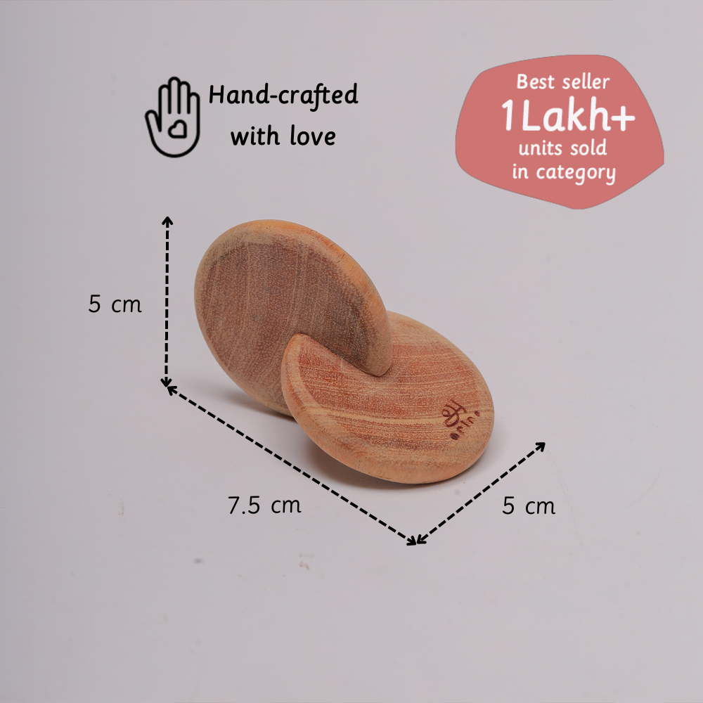Wooden Interlocking Discs is perfectly hand made for small hands