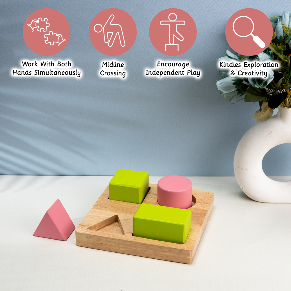 Wooden Puzzle - Blocks support fine motor skills, encourage independent play, and spark creativity through self-correcting, hands-on exploration.