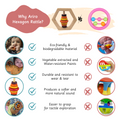 Wooden Rattle - Hexagon are naturally antibacterial, easy to grip, safe to chew, and designed for your child’s sensory development