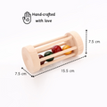 Wooden Rolling Rattle  designed for little hands, made with love and safe materials for a soothing and sensory-rich playtime.





