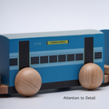  wooden deatiled train set with smooth wheels and a pull rope, designed for safe, imaginative play