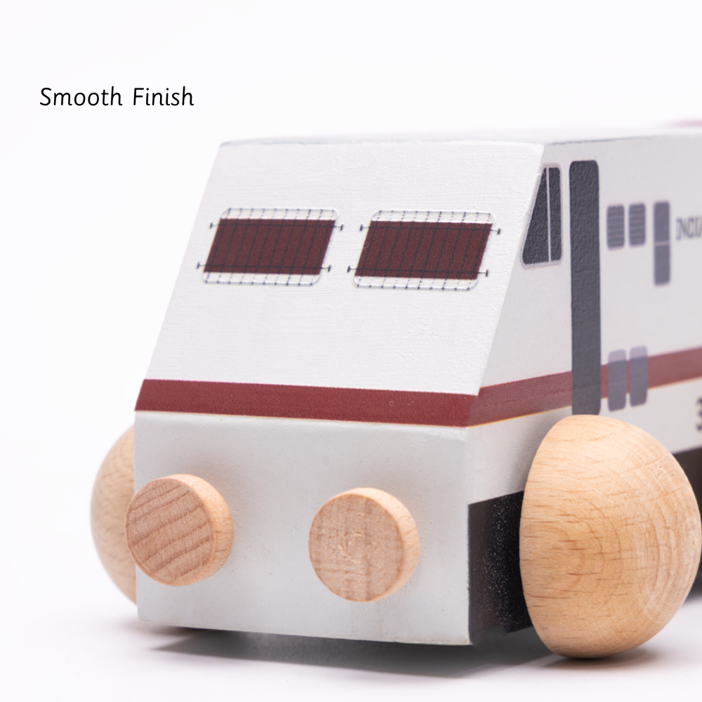  wooden deatiled train set with smooth wheels and a pull rope, designed for safe, imaginative play