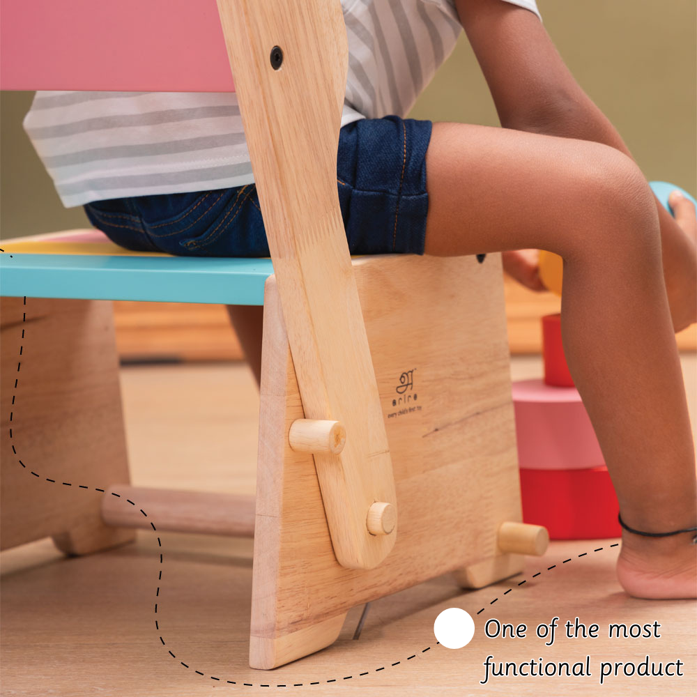 Wooden convertible step stool and  chair  stands as one of the most functional product
