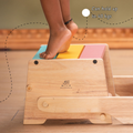 Wooden convertible step stool and chair can hold up to 40kgs