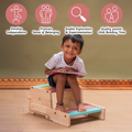 Wooden convertible step stool and chair  develop independence , sense of elnging , exploration and quality bonding