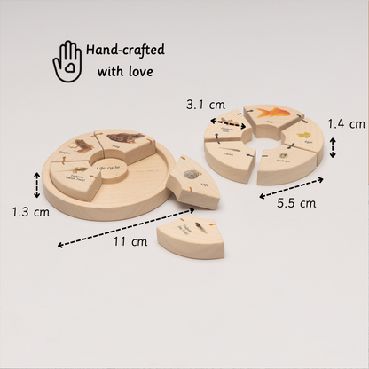 life cycle puzzle designed for tiny hands to explore grip, coordination, and early learning through simple, safe play