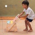 Wooden step stool is convertible and can be used as  stool and chair 