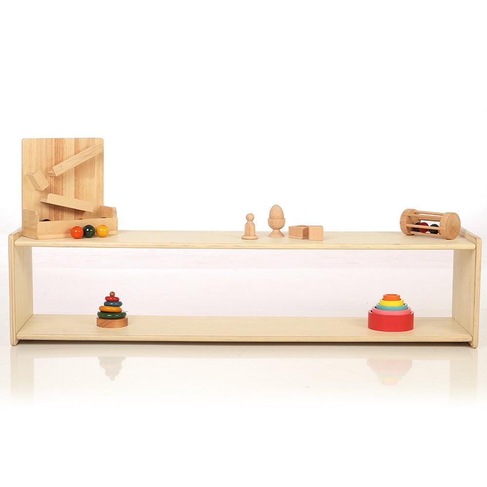 Montessori Toddler Low Shelf-Natural