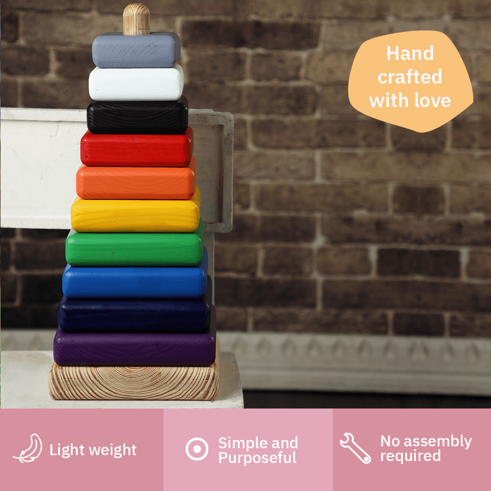 Giant Stacking toy-Colored is lightweight, simple, and purposeful