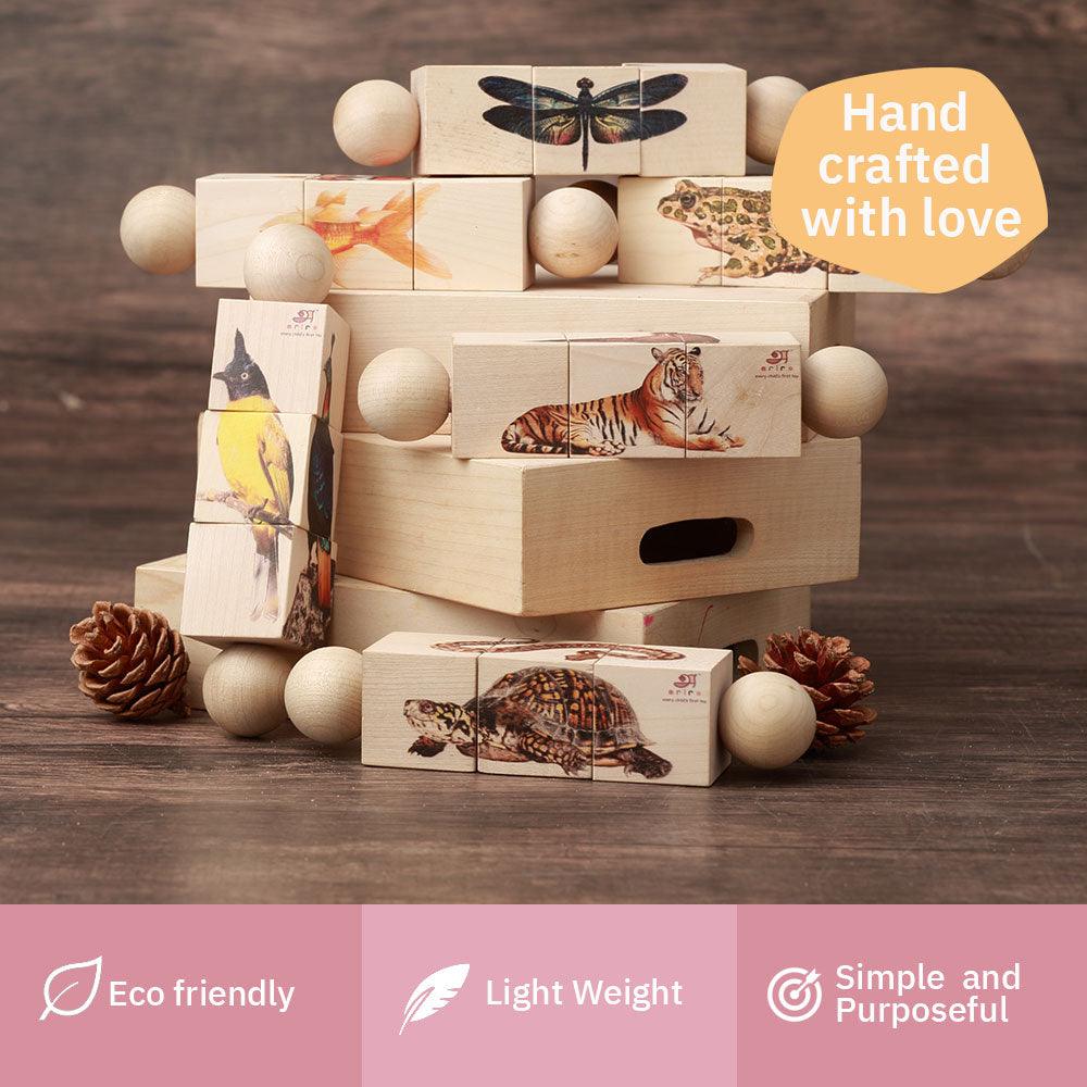 Beautifully handcrafted wooden rattles featuring vibrant animal illustrations—designed to be eco-friendly, lightweight, and thoughtfully made to engage toddlers through simple, purposeful play.