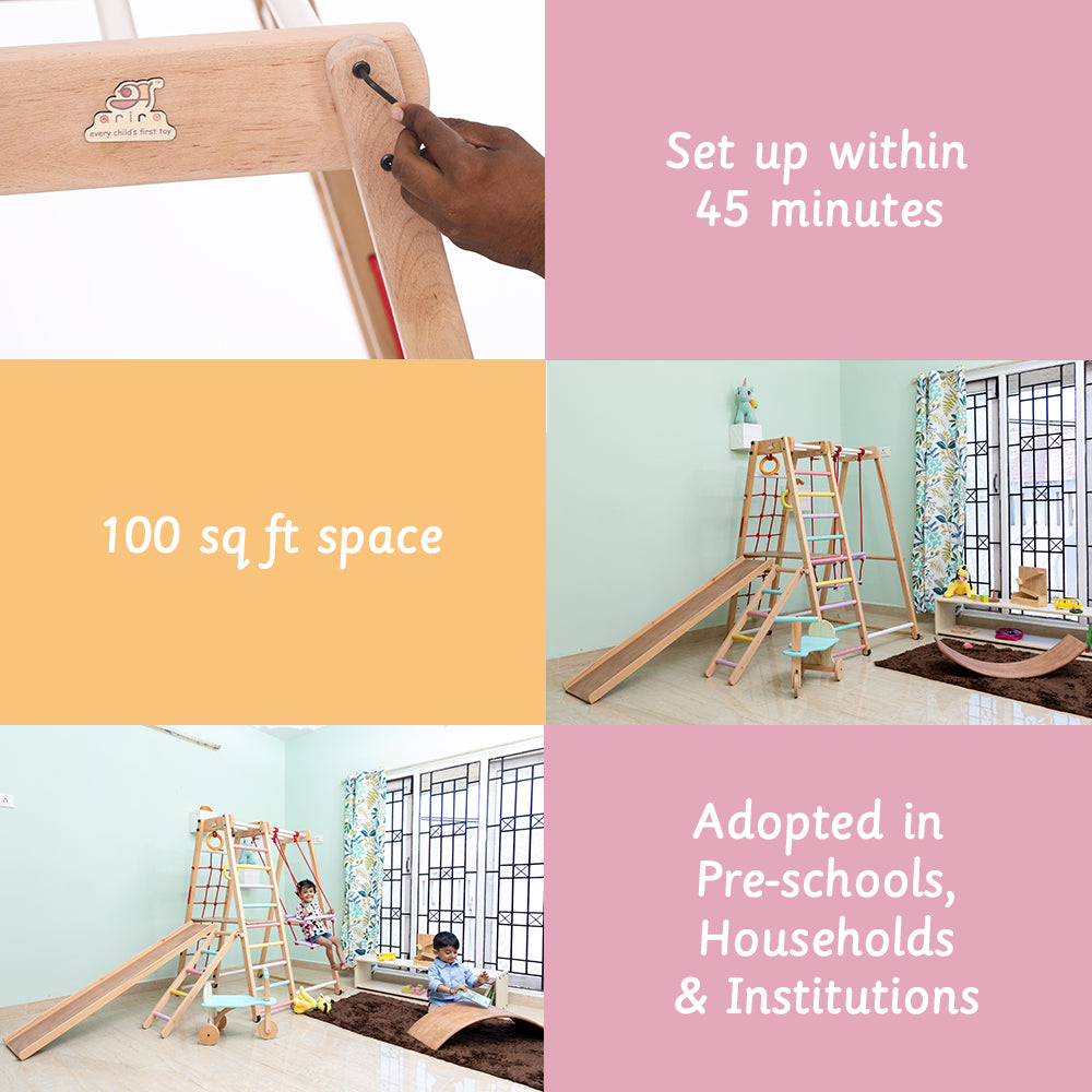 Plug N Play Area with Jungle Gym( Set of 4) - Ariro Toys